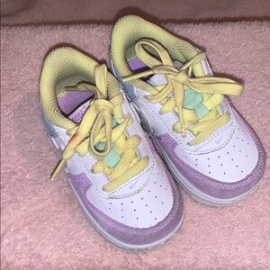 Kids Colorful Nike Air Force 1 Sneakers